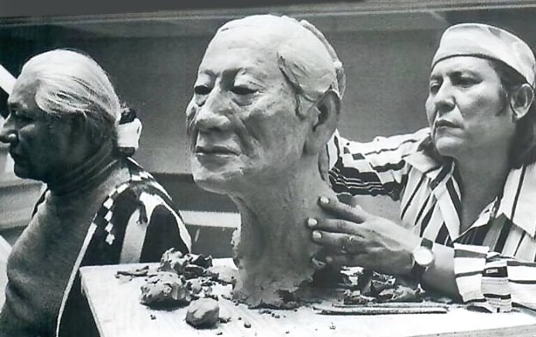 R.C. Gorman Sculpting His Father