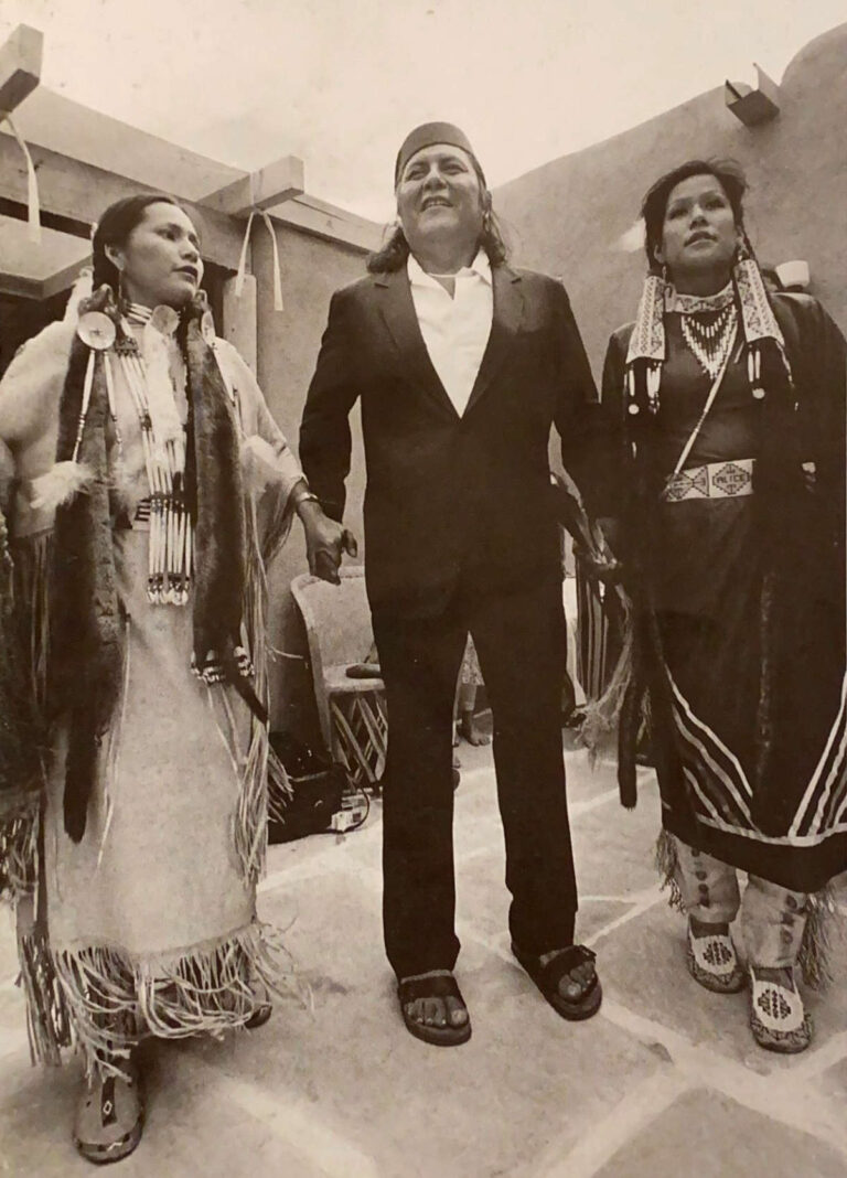 R.C. Gorman with Taos Shadow Mountain Dancers - 1987