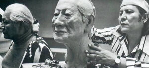 R.C. Gorman Sculpting His Father