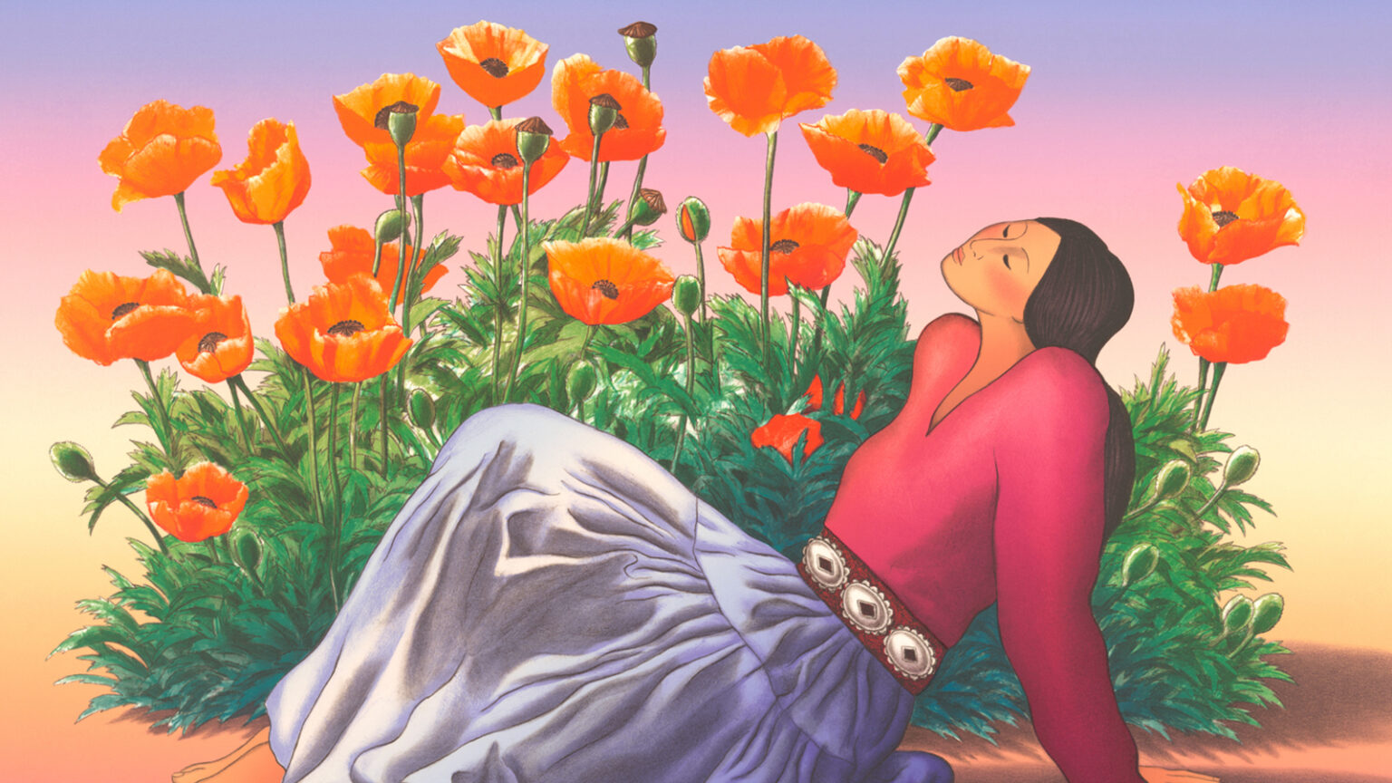 Woman with Poppies