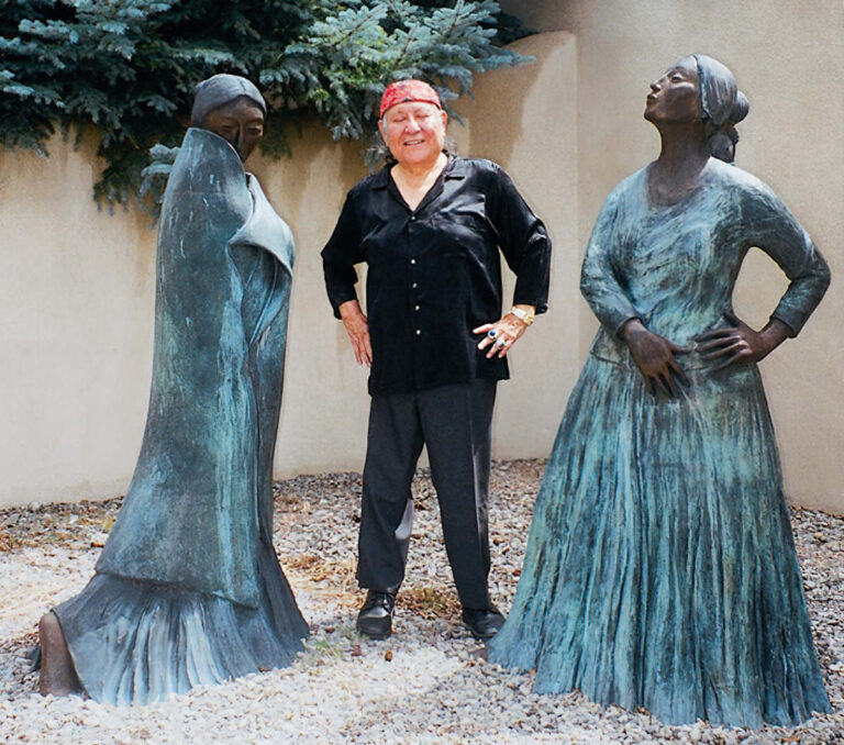 R.C. Gorman Two Bronze Women