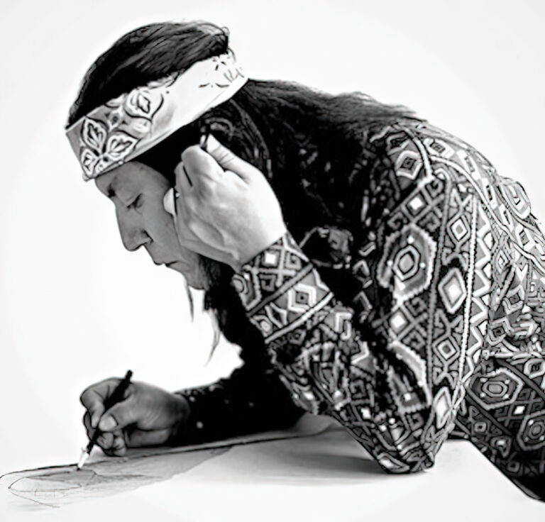 R.C. Gorman at Work Circa 1975