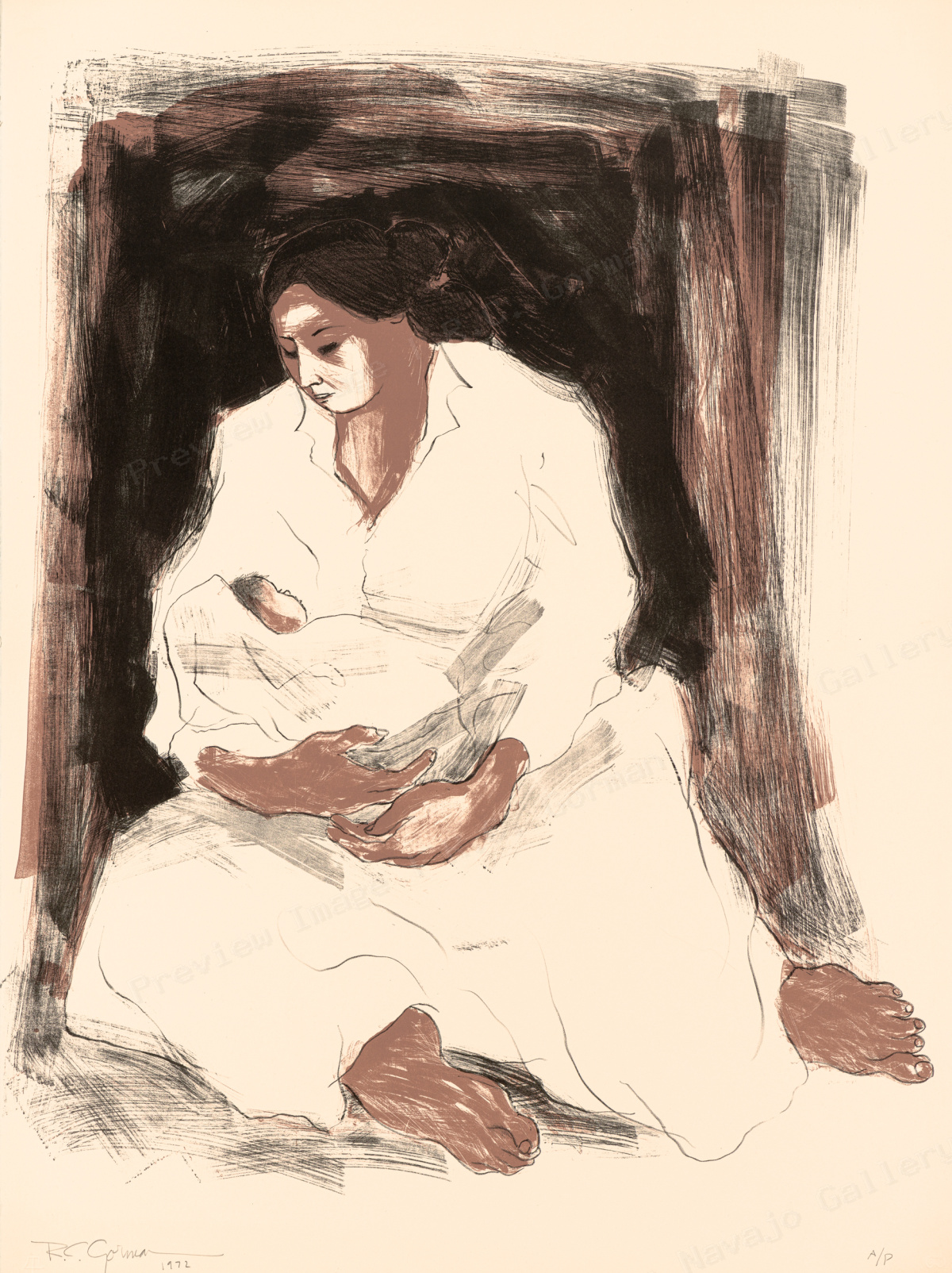Mother and Child (Homage to Navajo Women Suite)