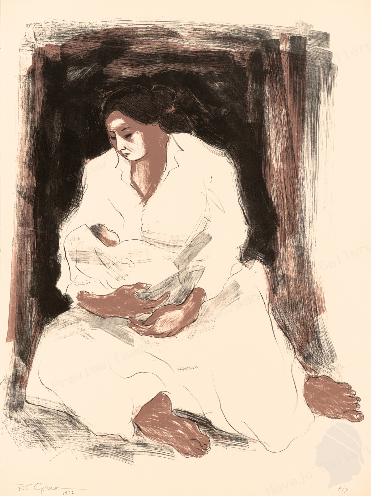 Mother and Child (Homage to Navajo Women Suite)