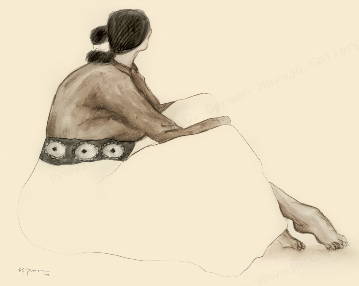 Seated Woman with Concho