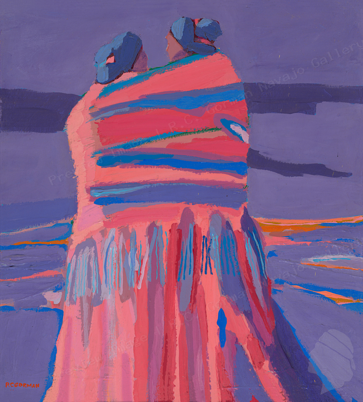 Two Navajo Maidens at Sunset