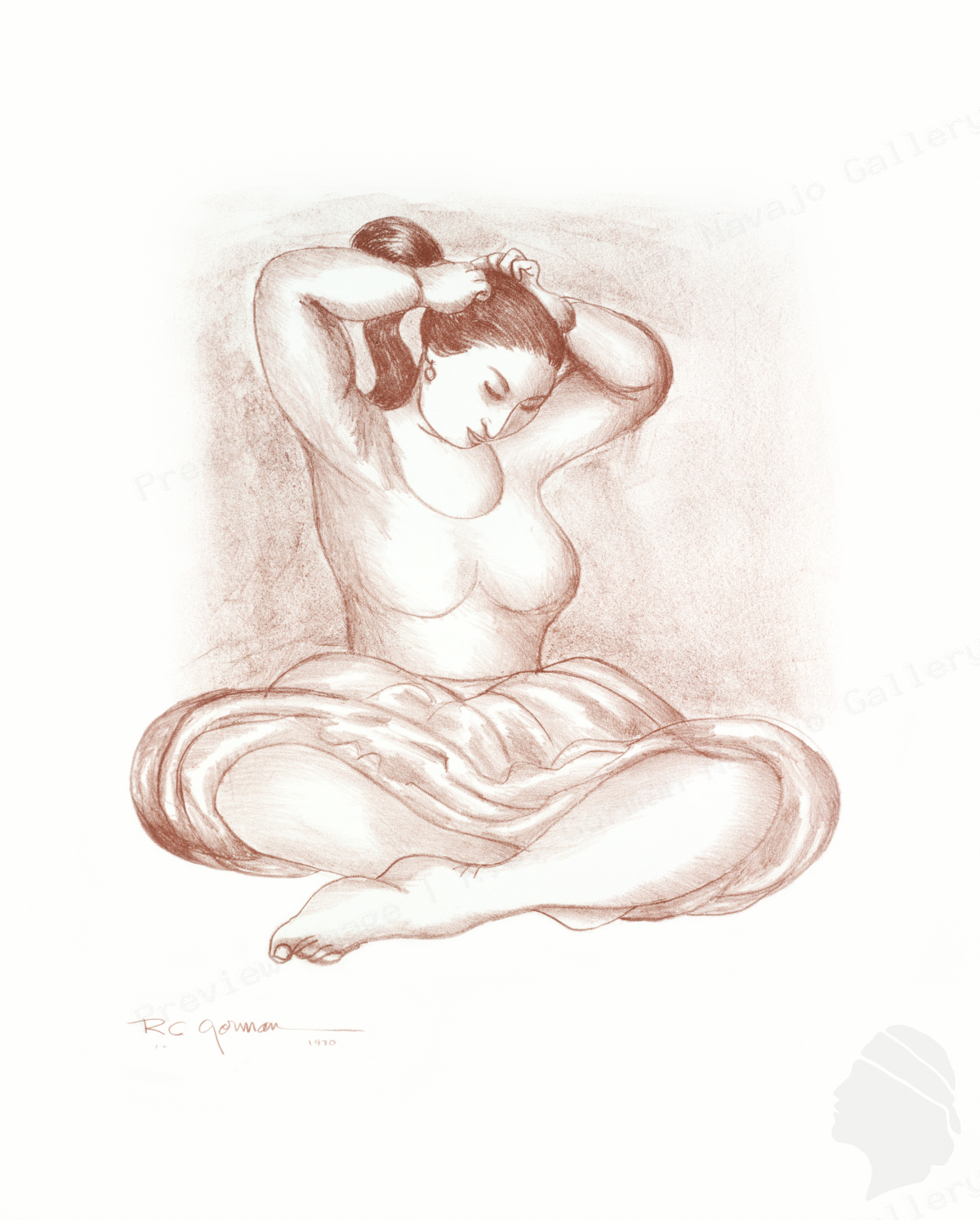 Woman Combing Hair St I