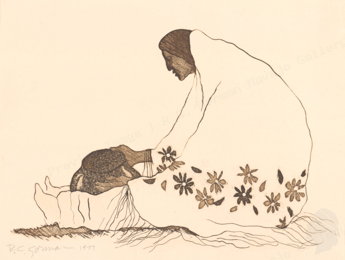 Woman with Flowered Shawl