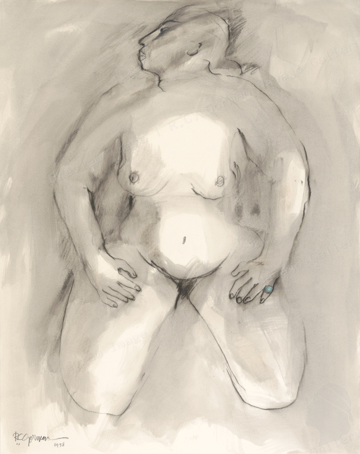 Woman with Turquoise Ring