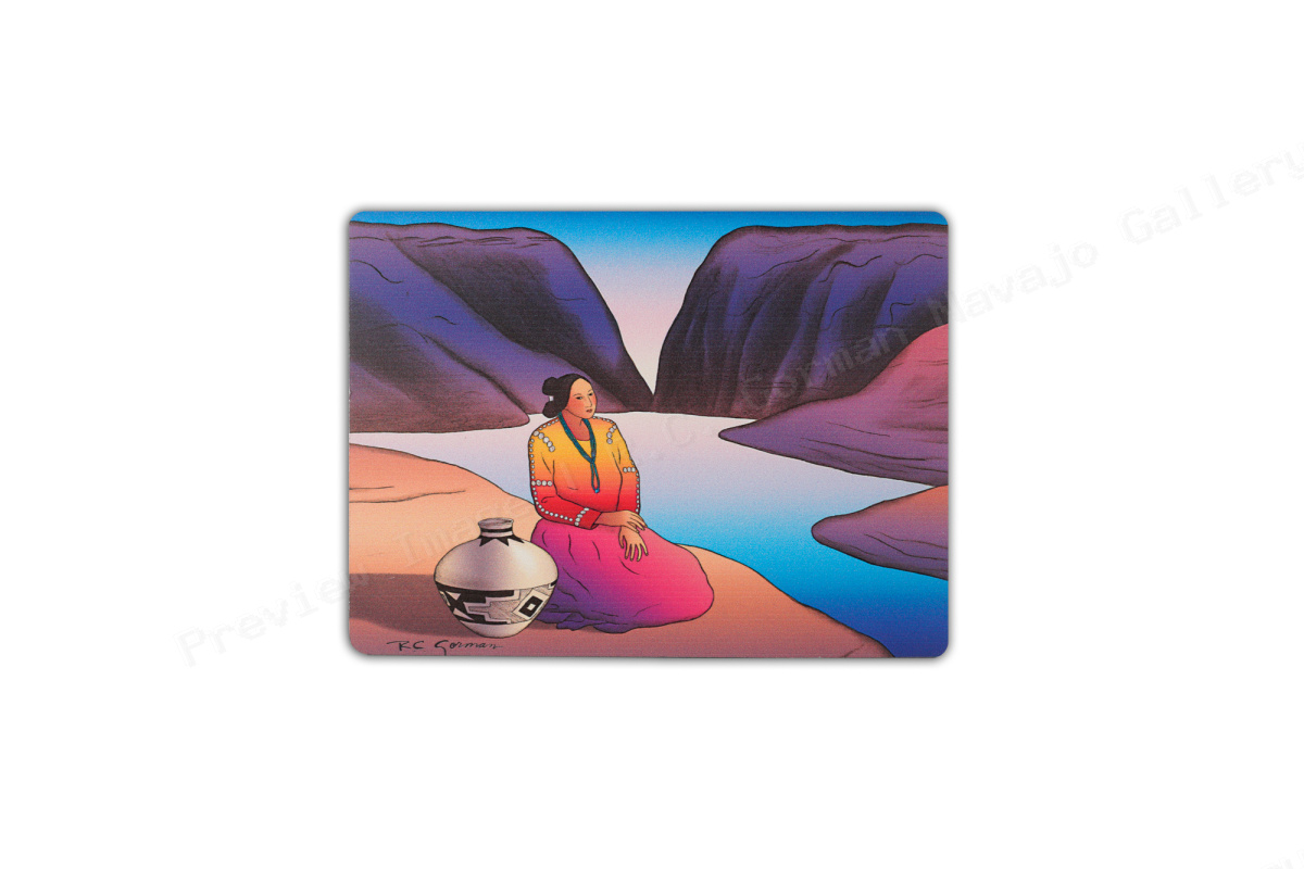 Woman at the Lake: Artist Placard Tiles
